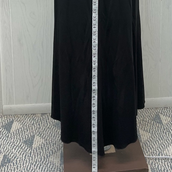ABS Allen Schwartz Dress SzM Satin Tie Sleeveless High Low V-Neck Sheath… - Picture 6 of 9
